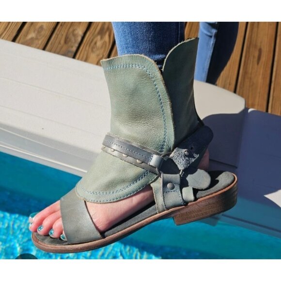 Free People Leather Gladiator Sandal Boots Size EU 38/US 7.5 - Picture 11 of 11